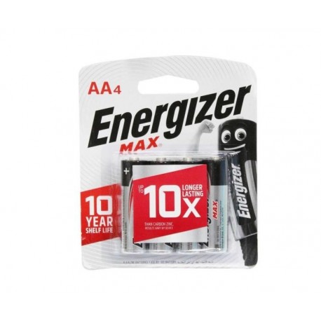 Energizer MAX 1.5V AA Alkaline Battery 4pcs Pack