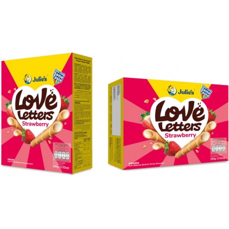 Julie's Love Letter 100g - Strawberry Flavoured