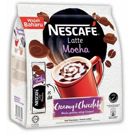 Nescafe 3in1 Latte Mocha Premix Coffee 25g x15