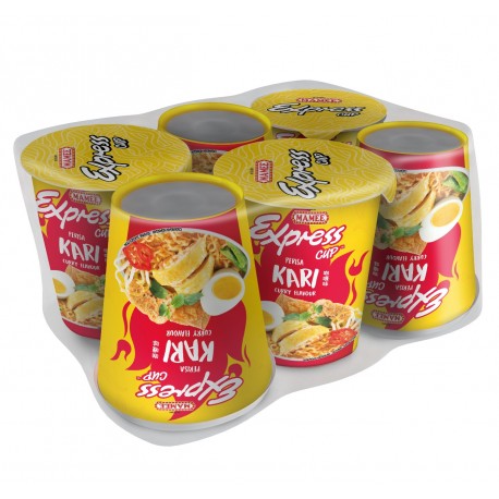 MAMEE Express Cup Instant Noodles 6x60g - CURRY
