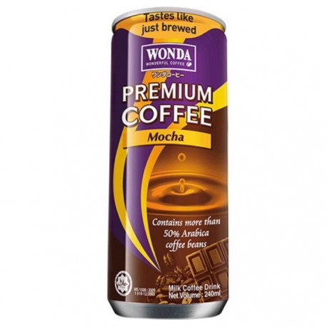 Wonda Wonderful Coffee Can Drink 240ml x 24 - Mocha