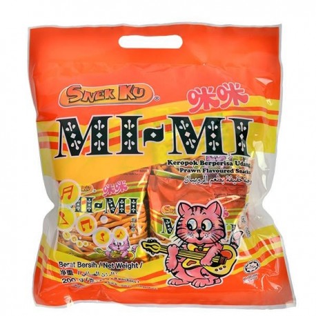SNEK KU Mi Mi Prawn Flavoured Snack 8x20g pack