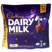 Cadbury Dairy Milk Chocolates 12g x 12 Bars - Plain