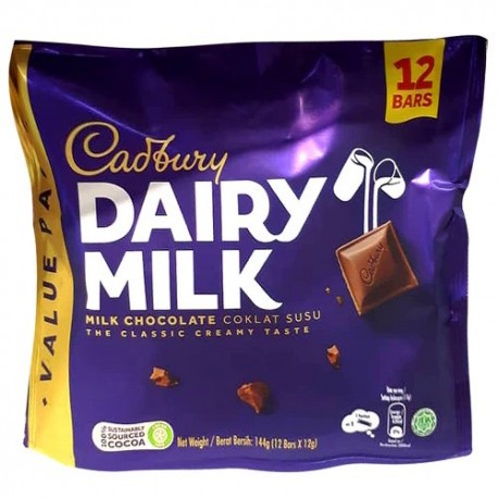 Cadbury Dairy Milk Chocolate Mini Bars Sharebag 115g - Plain