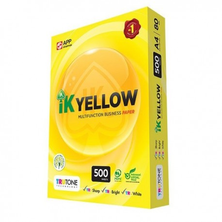 IK Yellow A4 Paper 80gsm 500sheets