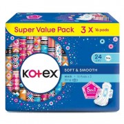 Kotex Maxi Wing 24cm Sanitary Pad 3 x16s - Comfort & Protection