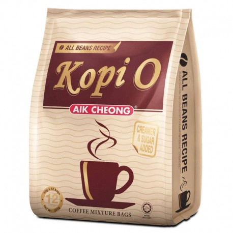 Aik Cheong Kopi O Coffee Mixture Bags 25gx12s - Creamer & Sugar Added