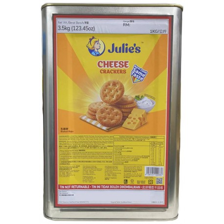 Julie's Cheese Crackers 3.5Kg (Bulk TIn)