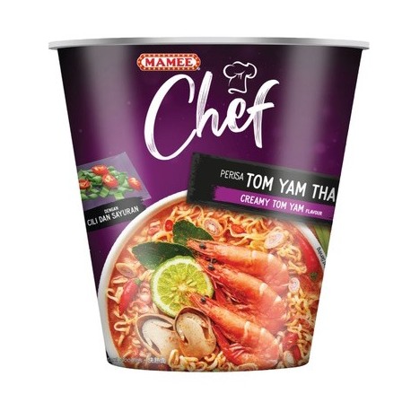 Mamee Chef Cup Instant Noodles 70g - Creamy Tom Yam