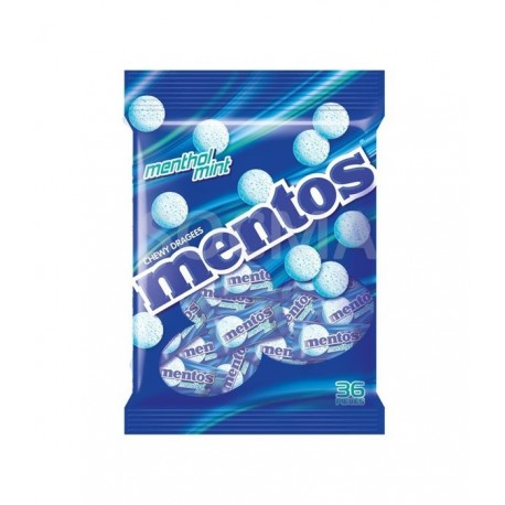 Mentos Chewy Dragees Pillow Pack 36's - Menthol Mint