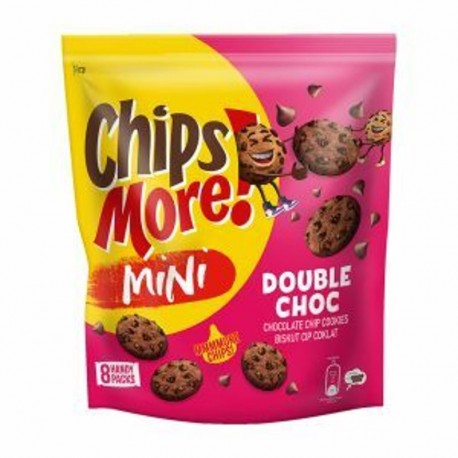 Chips More Mini Chocolate Chip Cookies 8x24g - Double Choc