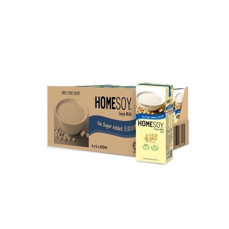 Homesoy No Sugar Added Soya Milk 4x6x250ml