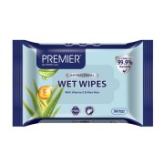 Premier Antibacterial Wet Wipes 50s