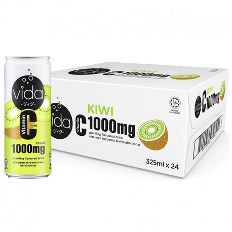 VIDA Vitamin C Kiwi Sparkling Flavoured Drink 325mlx24