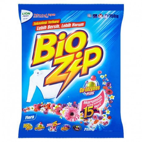 Bio Zip Powder Detergent 750g- Flora