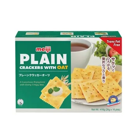 Meiji Plain Crackers with Oat 416g
