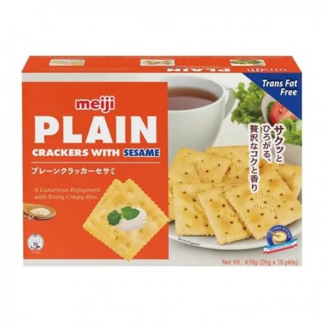 Meiji Plain Crackers with Sesame 416g