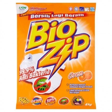 Bio Zip Powder Detergent 3.8kg - Orange