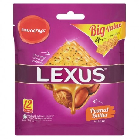 LEXUS Cream Sandwich Calcium Crackers 418g - Peanut Butter