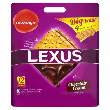 LEXUS Cream Sandwich Calcium Crackers 418g- Chocolate