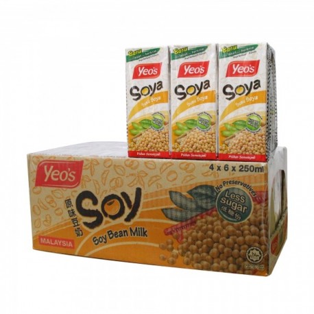 Yeo's Soy Bean Milk Drink 4x6x250ml (Tetra)