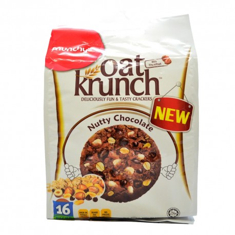 Munchy's Oat Krunch Crackers 15x26g - Nutty Chocolate with Hazelnut