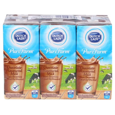 Dutch Lady UHT Chocolate Flavoured Milk 6x200ml