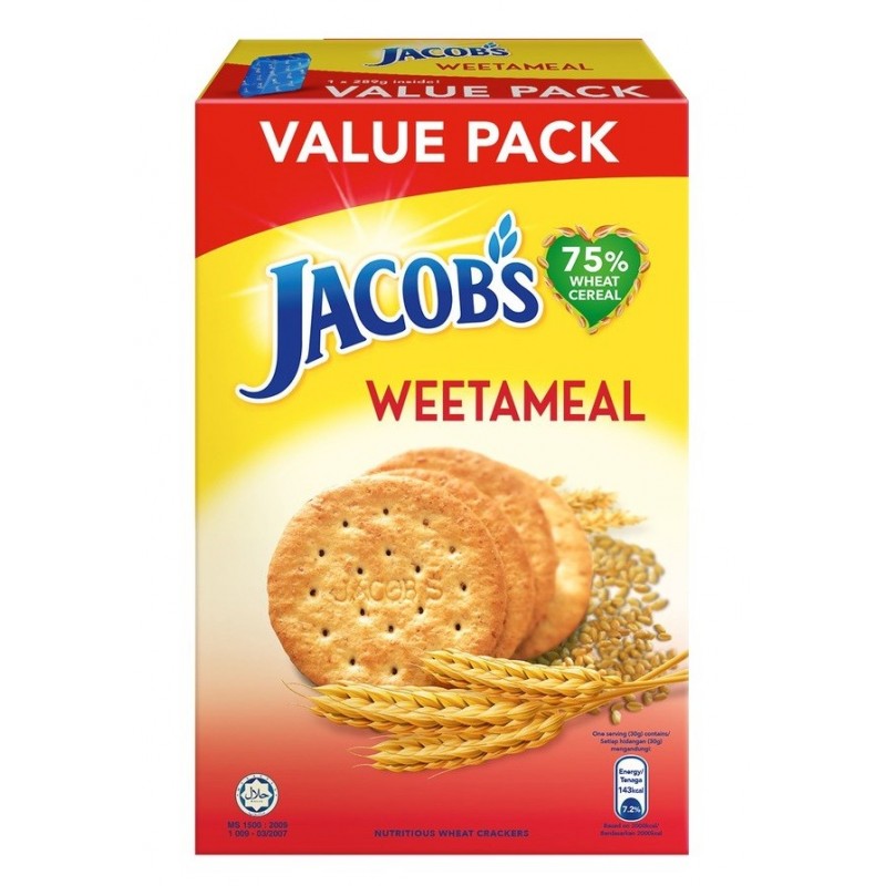 jacob s wheat cracker refill value pack 289g weetameal