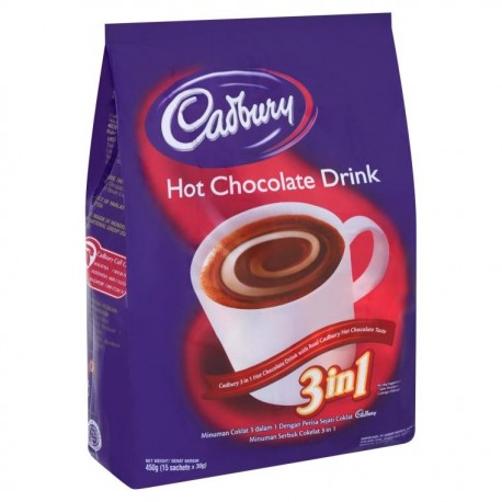 Cadbury 3in1 Hot Chocolate Drink 30gx13s